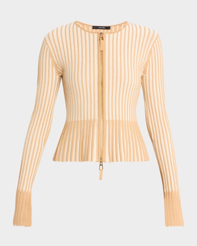 Priscilla Zip-Front Cardigan